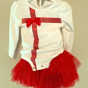 Christmas onesie with tutu
